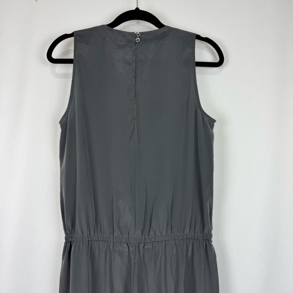 Banana Republic Sz 4 Sleeveless Jumpsuit 1/4 Zip Olive Grey Lightweight City NWT - Picture 6 of 14